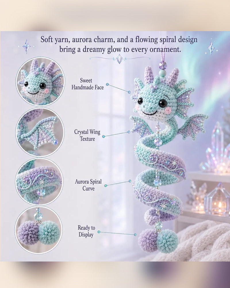 🐉 Kit DIY pour débutant d'un ornement suspendu en spirale dragon enchanté | Ensemble complet incluant tous les outils et un guide étape par étape 💕