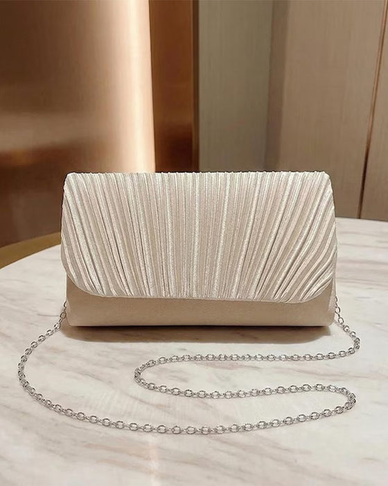 Sac Solide Couleur Plissé Épaule