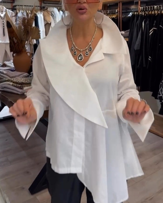 Chemise Col Irrégulier Unie