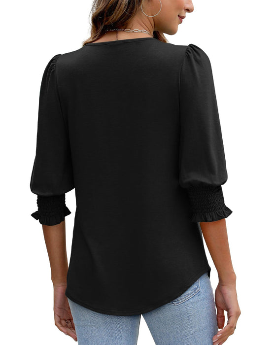 Blouse Manche Bouffante Imprimée