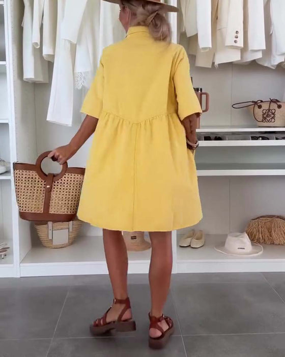 Robe Ample Style Poupée Chemise