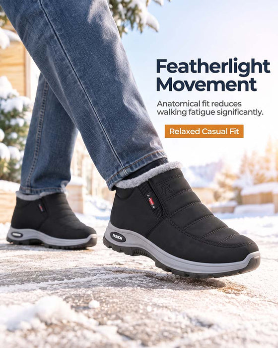 Bottes De Neige Hivernales Doublées Épaisses, Chaussures Décontractées Chaudes À Enfiler Pour Femmes Et Hommes
