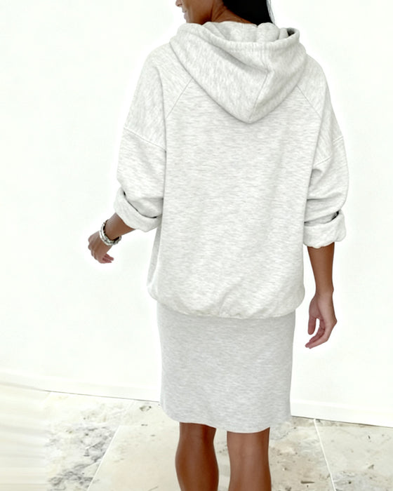 Robe Sweat À Capuche Casual