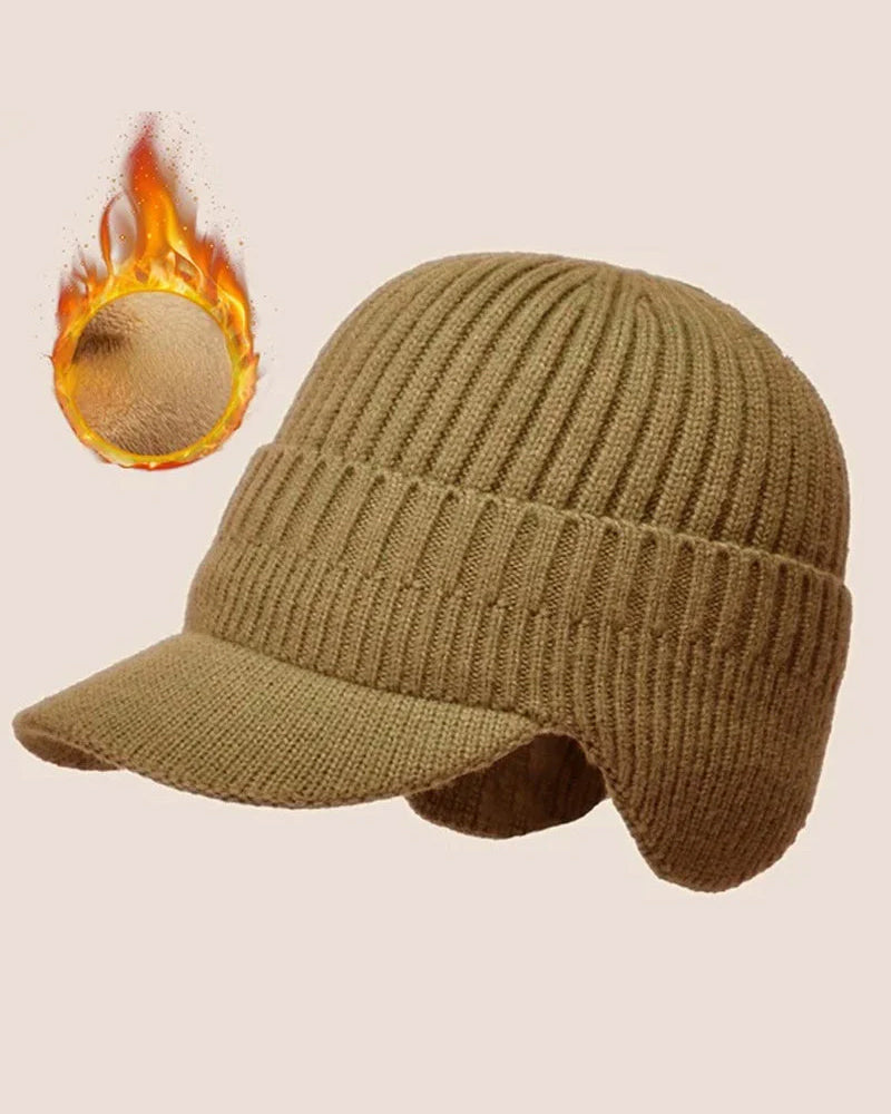 Chapeau Extérieur Équitation Élastique Chaud Protection Oreilles Tricoté