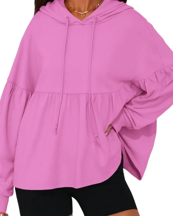 Sweatshirt Capuche Cordon Lâche