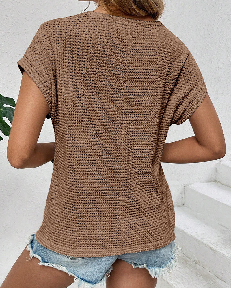 T-Shirt Raglan Maille Évidé Respirant