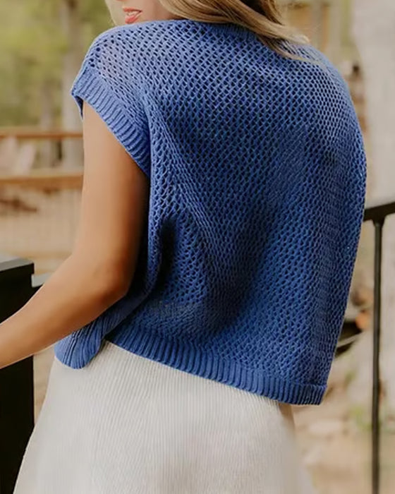 Pullover Motif Drapeau Col Rond