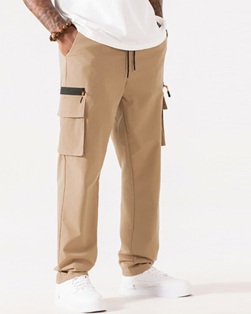 Pantalon Ample Décontracté Multi-Poches Cargo