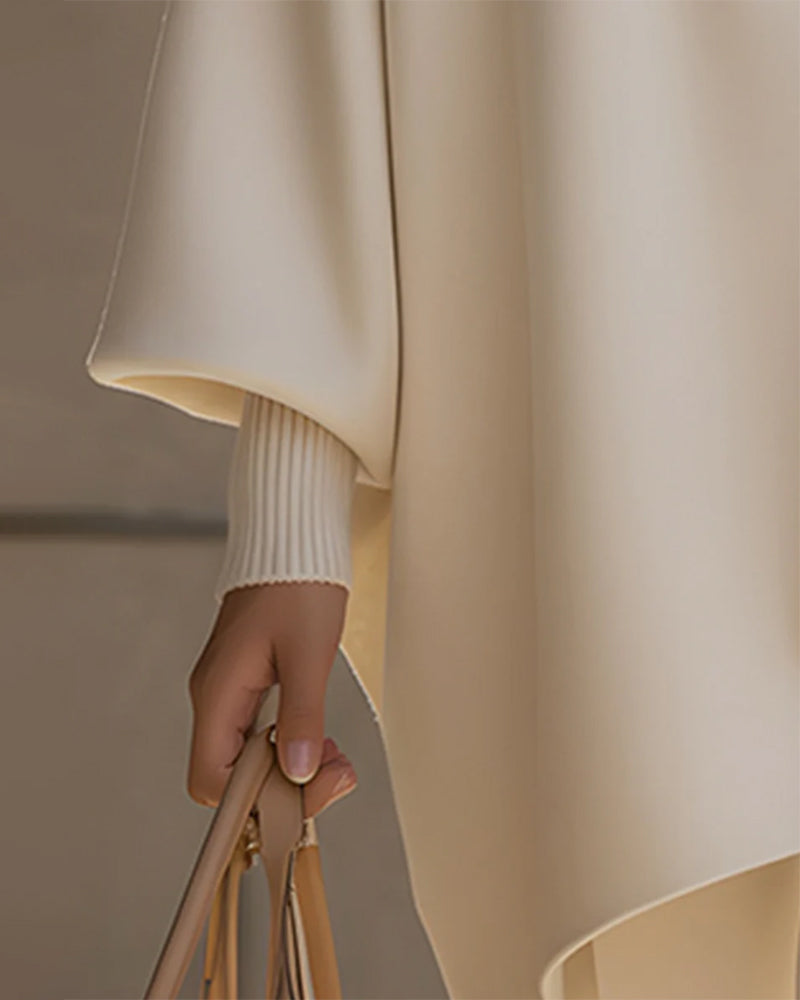 Sweat À Demi-Zip Avec Manches Lanterne Et Col À Revers