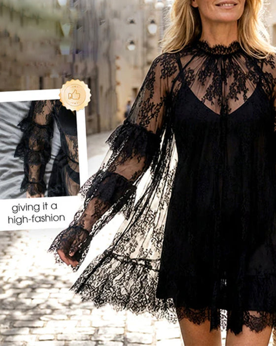 Robe Élégante Dentelle Ajourée