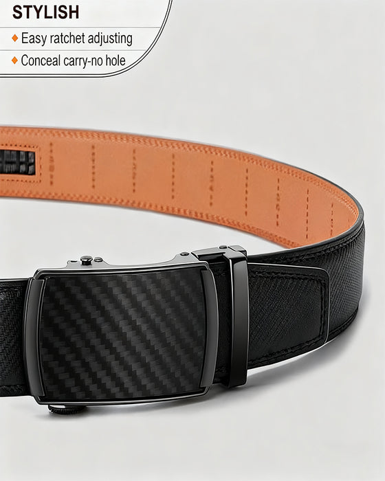 🎁 Ceinture en Cuir à Crémaillère Avec Boucle Réglable💼