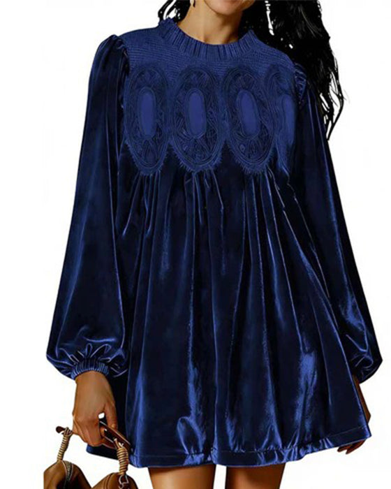 Robe Tunique À Empiècements En Dentelle D’Inspiration Vintage