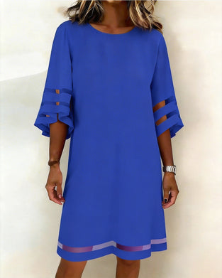 Robe Demi-Manches Décontractée Droite