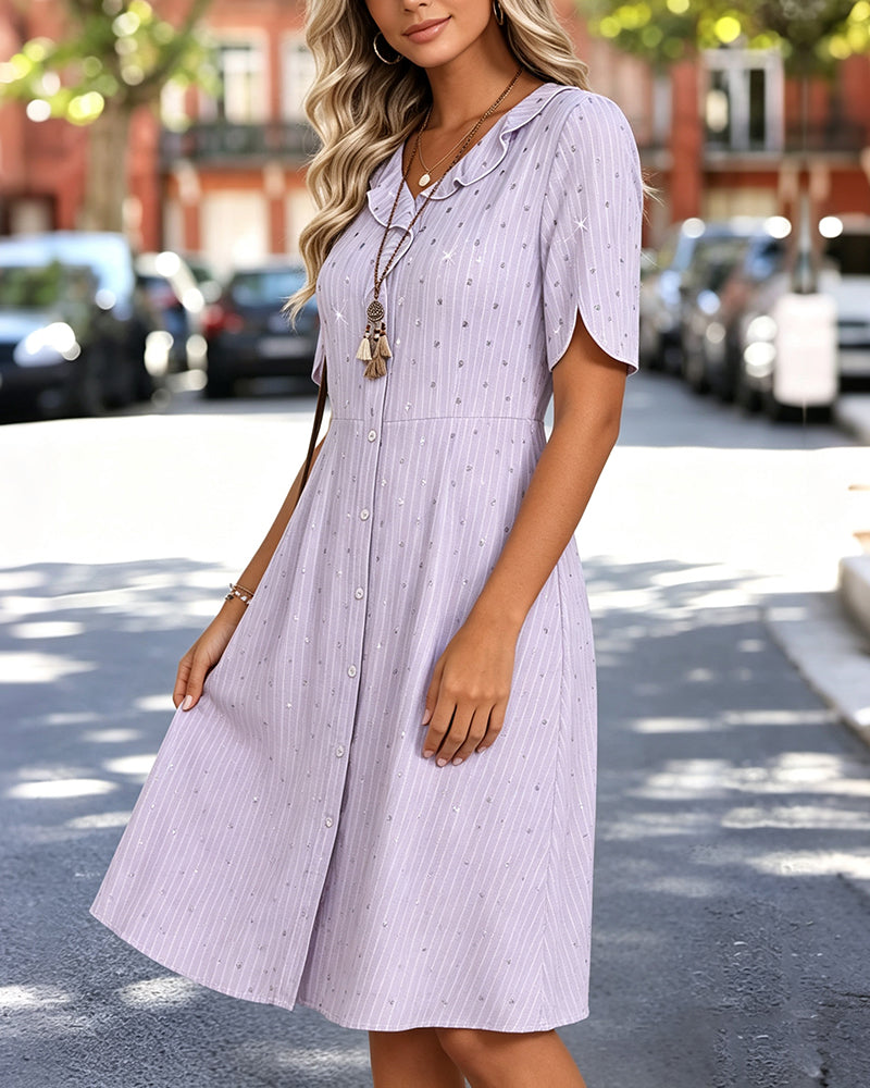 Robe Ligne Volant Coupe A