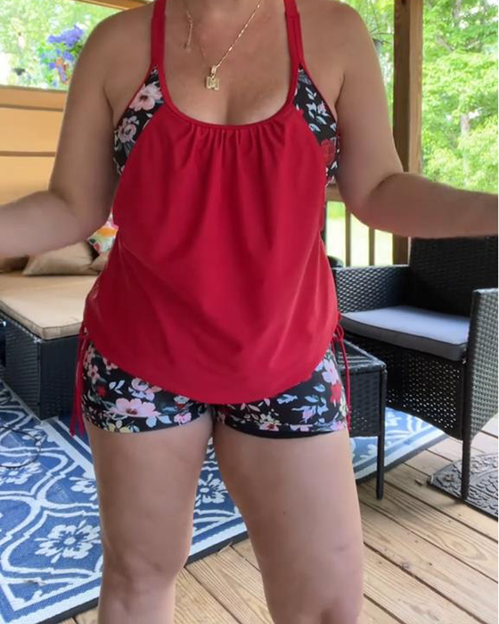 Maillot De Bain Imprimé Bretelles Boxer