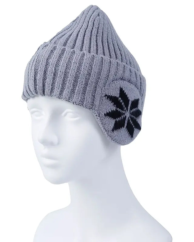 1 pièce Bonnet d’Hiver pour Femme Doublé en Polaire avec Oreilles en Polaire