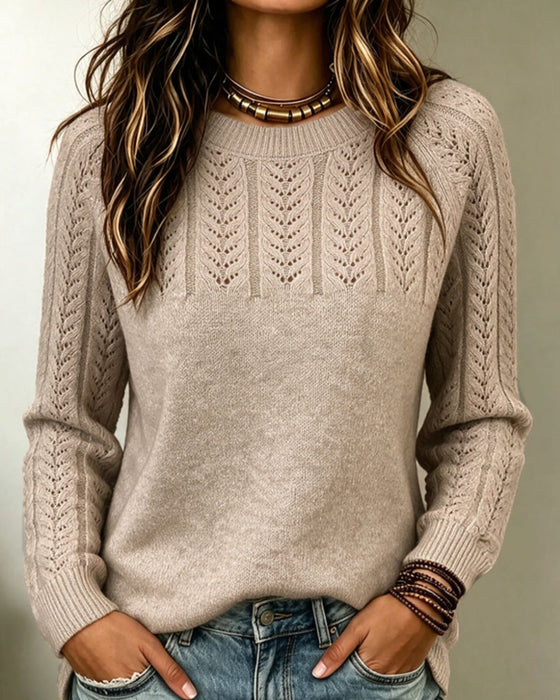 Pullover Col Rond Évidé Mode