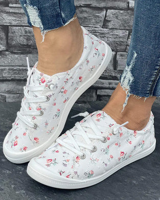 Chaussures Imprimé Floral Mode Décontracté Tissu