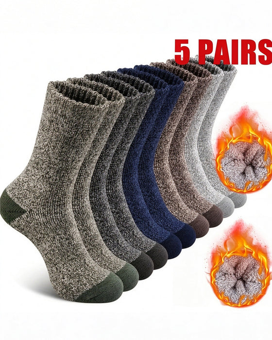 Paires De Chaussettes D'Hiver Épaisses Chaudes Douces En Tricot