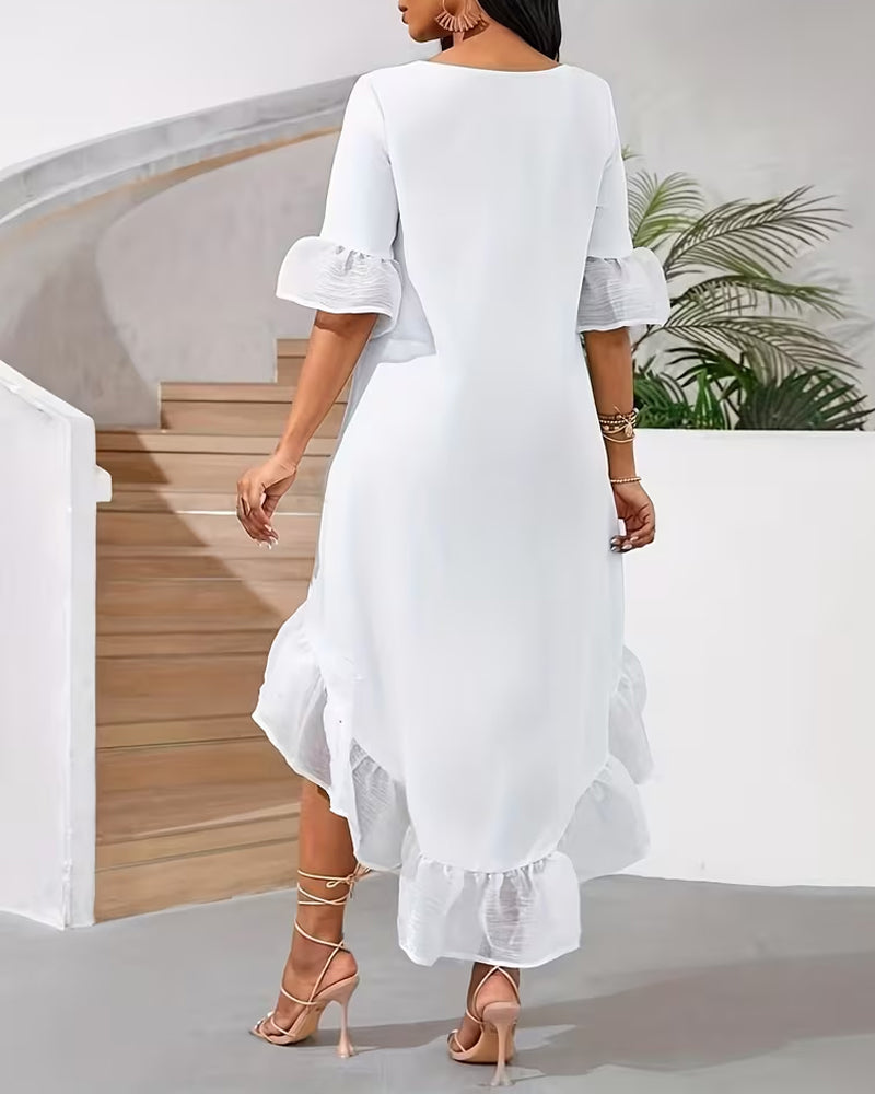 Robe Asymétrique Volant