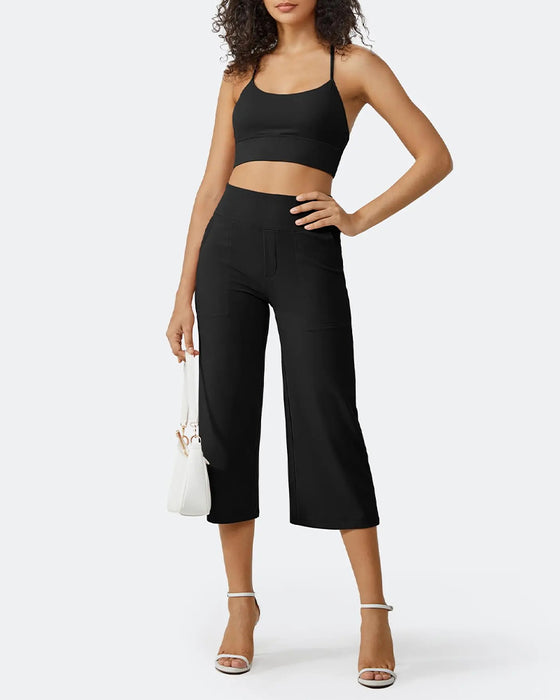 Pantalon Ajusté Décontracté Polyvalent Poche