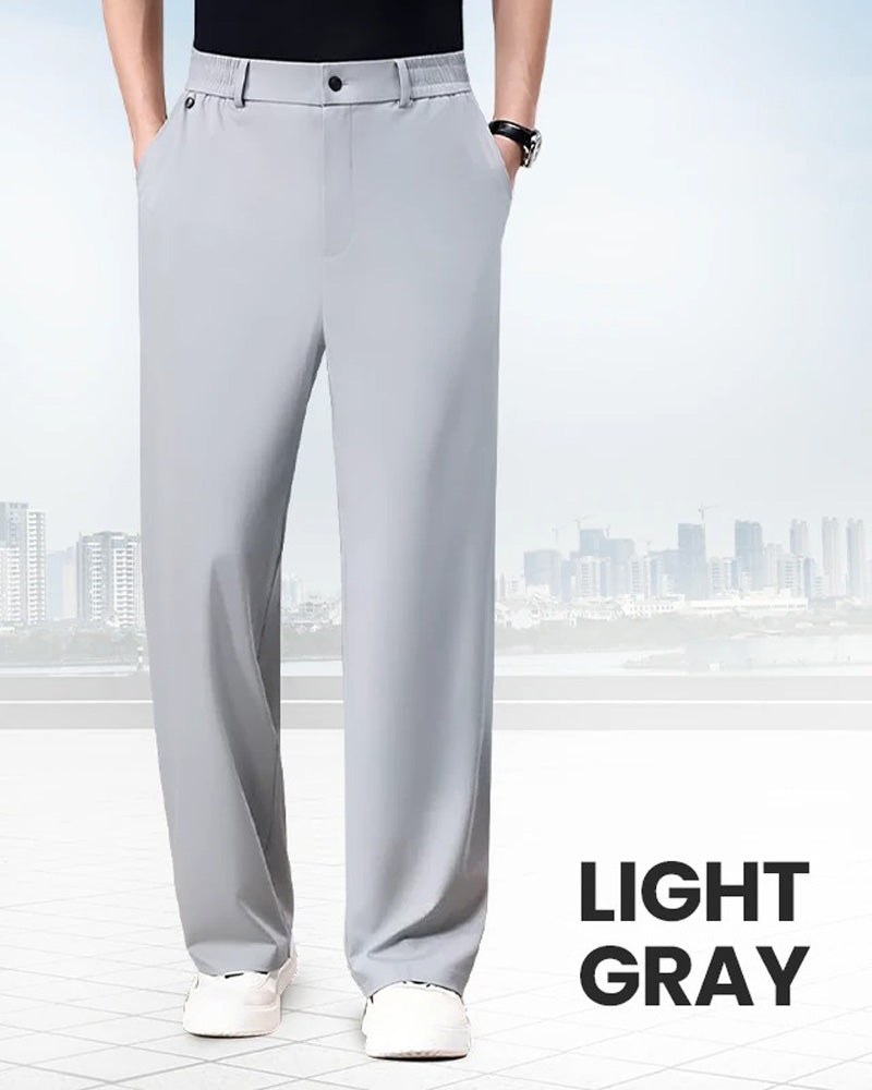 Pantalon Décontracté Uni Jambe Droite