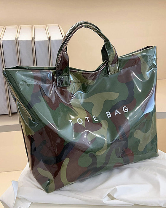 Sac Cabas Femme Camouflage Et Imprimé Feuille