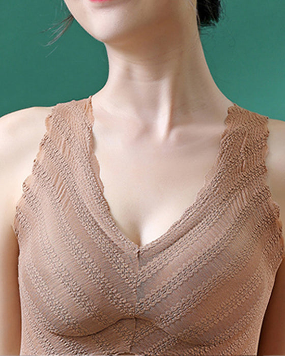 Gilet Double Face Velours Brossé Thermique Avec Poche Poitrine