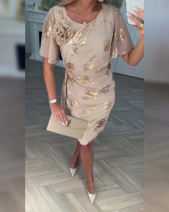 Robe Bronzage Ceinture Taille Élégant