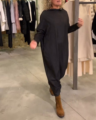 Robe Décontractée à Manches Chauve-Souris