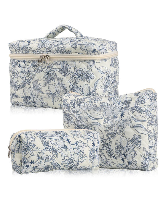 Ensemble de trousses de maquillage trois pièces