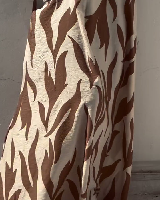 Robe Sans Manches Dos Nu Imprimée