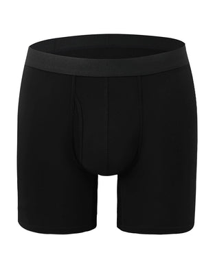 Boxer Homme Unie Fibre De Bambou Extensible, Sous-Vêtement Confortable Respirant Pour Un Usage Quotidien, Sous-Vêtement Homme Décontracté Pour Toutes Les Saisons