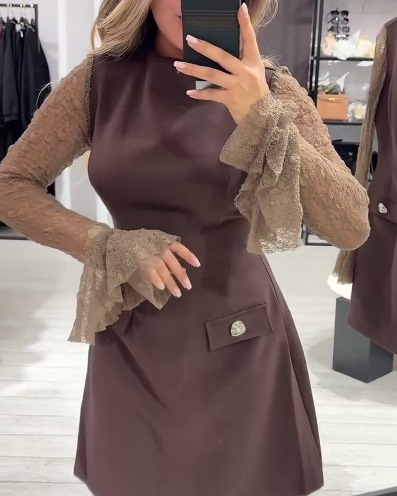 Robe Stylée Et Élégante À Manches Ballon