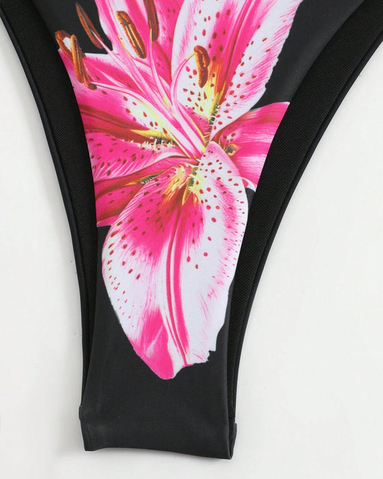 Maillot De Bain Sexy Imprimé Trois Pièces