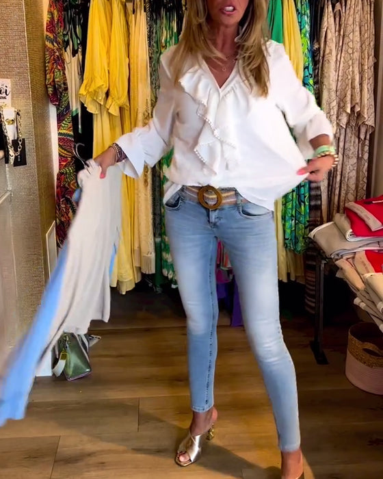 Blouses à volants de créateurs pour femmes