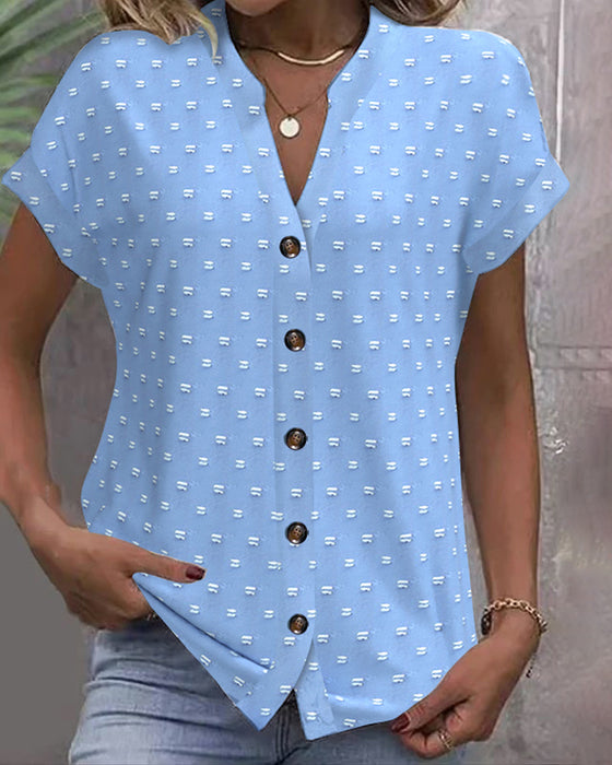 Blouse À Épaule Tombante Bleue