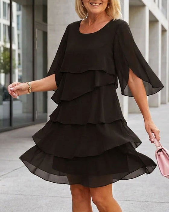 Robe Loose Col Rond Gâteau