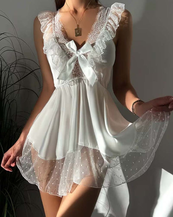 Lingerie Dentelle Garniture Dos Nu Bretelles