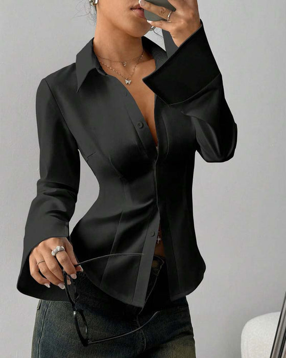 Chemise Élégante Slim-Fit Pour Femme