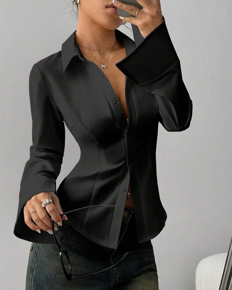 Chemise Élégante Slim-Fit Pour Femme