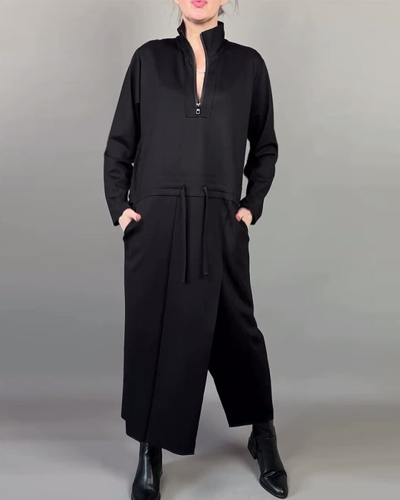 Robe Avec Col À Zip Et Allure Moderne