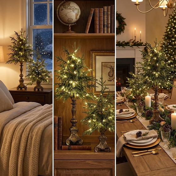 Sapin de Noël de table éclairé