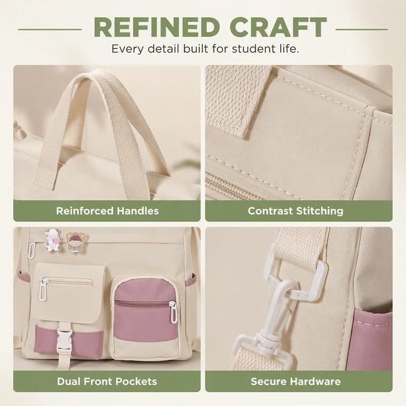 Sac Spacieux Toile Tote Compartiments