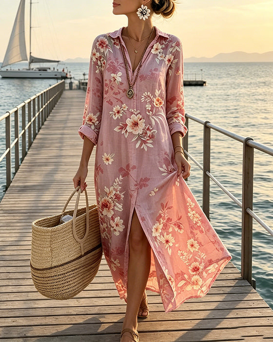 Robe Floral Imprimé Maxi