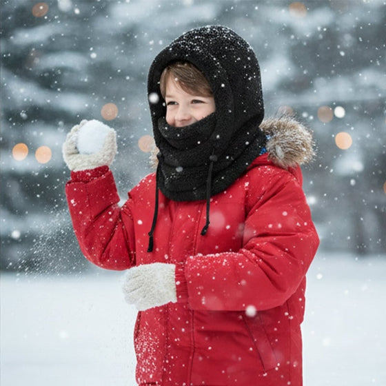 Cagoule D'hiver Polaire 3-En-1 Pour Enfants