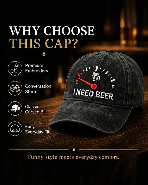 Casquette De Baseball Brodée Bière Tableau De Bord