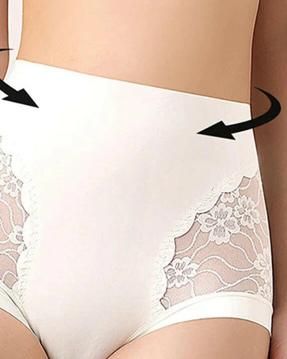 Sous-Vêtements Femme Taille Haute Dentelle Sans Couture Extensible Soyeux