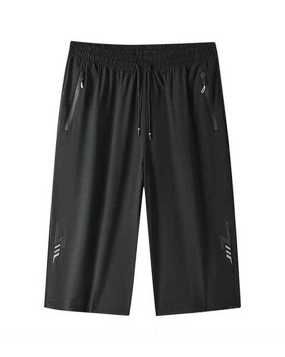 Pantalon Taille Élastique Poche Fermeture Éclair Cordon