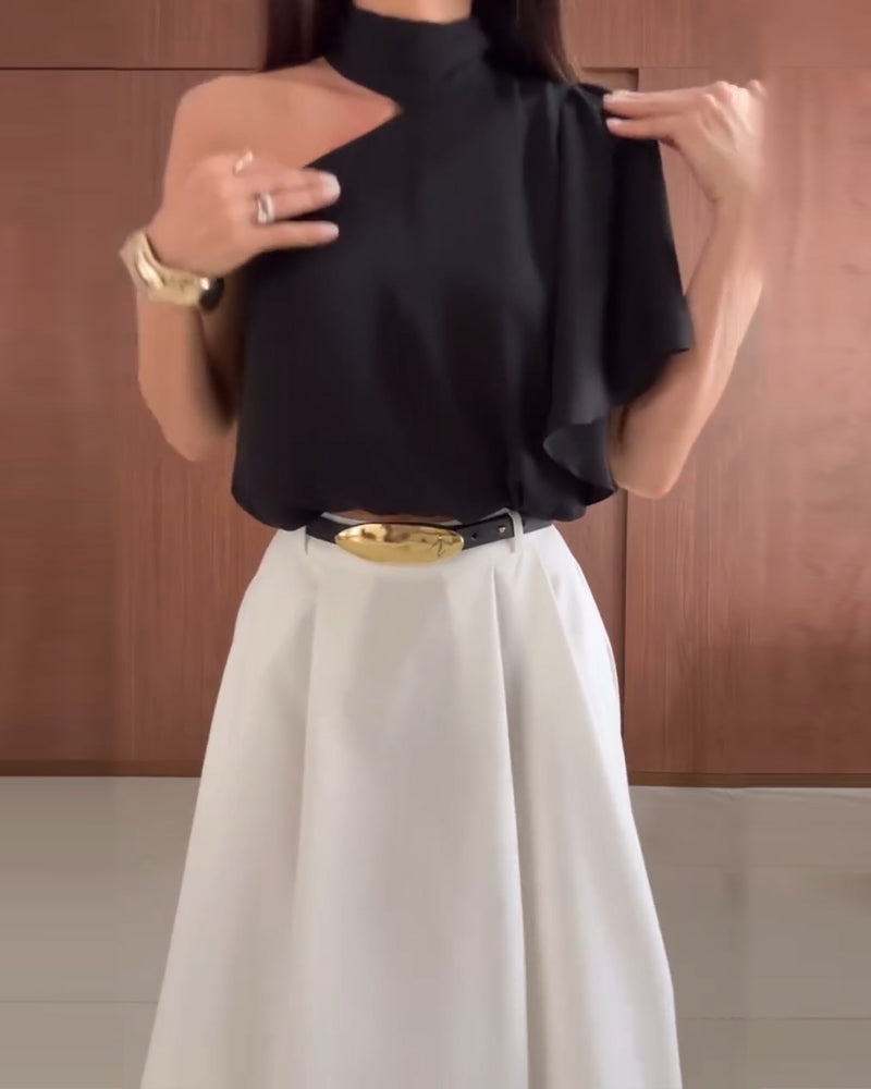 T-Shirt Épaules Dénudées Tendance Sensuelle